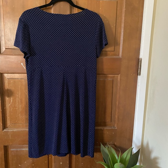 VINTAGE blue polka dot mini dress - Picture 2 of 3